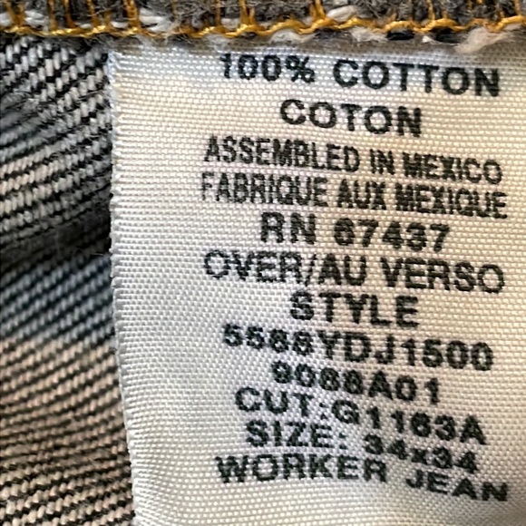 Ralph Lauren Polo Jeans Company Worker NWOT Tag Size 34 x 34 Blue 100% Cotton - Picture 4 of 13